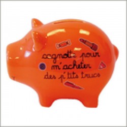 Tirelire pm orange cagnotte