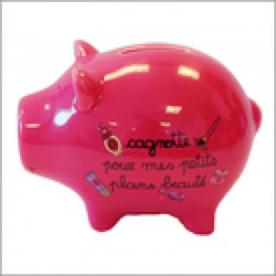 Tirelire pm fuschia cagnotte