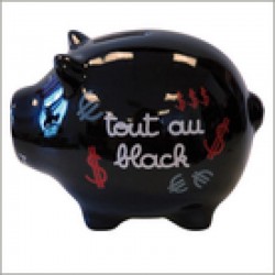 Tirelire gm noire tout black