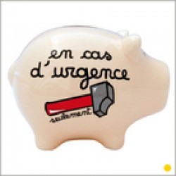 Tirelire cochon rose en cas...