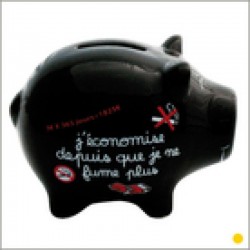 Tirelire cochon noir...