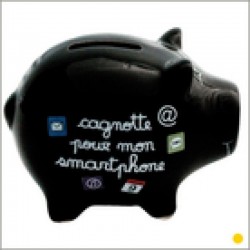 Tirelire cochon noir...