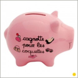 Tirelire cochon rose coquettes