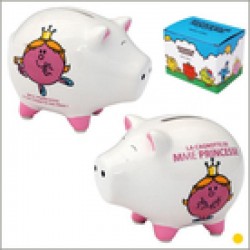 Tirelire cochon blanc mme...