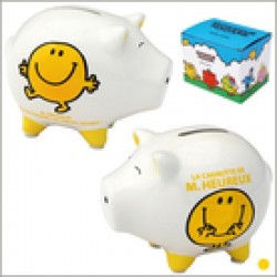 Tirelire cochon blanc mr...
