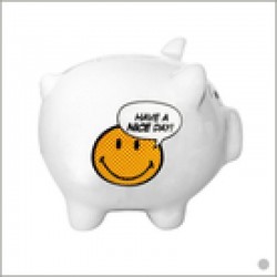 Tirelire ronde smiley