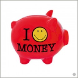 Tirelire cochon smiley