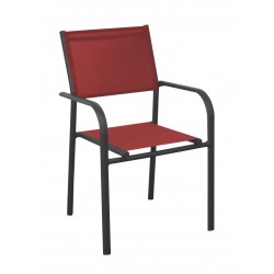 Fauteuil Duca Grey / Rouge...