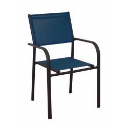 Fauteuil Duca Graphite / Bleu