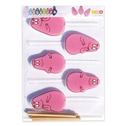 Moule 5 sucettes "barbapapa"