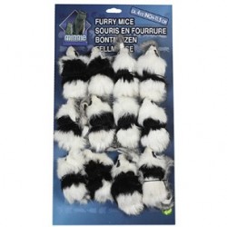 Souris poil long11.5cm multico