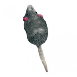 Souris fourrure 5cm gris