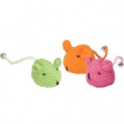 Souris de laine 6cm tube