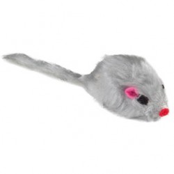 Souris peluche 5cm gris
