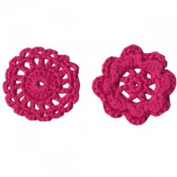 Fleur crochet fuschia