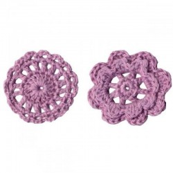 Fleur crochet rose cl.