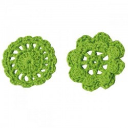 Fleur crochet vert pomme