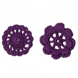 Fleur crochet aubergine