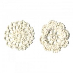 Fleur crochet blanc