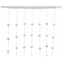 Rideau flocon 90x2m blanc