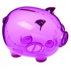 Tirelire cochon ros.