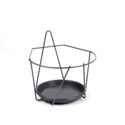 Porte-pot mural  - 16 cm noir