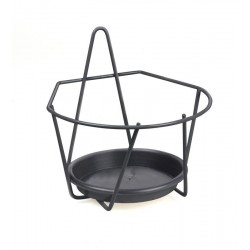 Porte-pot mural gris ø16cm
