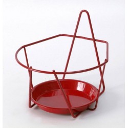 Porte-pot mural  - 22 cm rouge